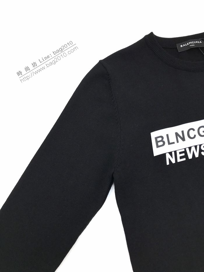 Balenciaga男裝 巴黎世家20AW秋冬新款2417系列印花毛衣 高版本男女同款  ydi3141